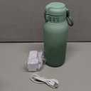 Momcozy Portable Bottle Warmer for Travel  Dual Heating Modes for Breast Milk & Water, Portable Milk Warmer with Fast Heating & Long Battery Life, 17 Ounces Large Capacity to Meet Your All-Day Needs (Gradual Change of Green)