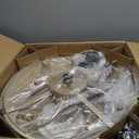 20" Gold Fandelier Ceiling Fans with Lights, Boho Rattan Ceiling Fan with Light Remote Control, Caged Mid-Century Modern with 6 Speeds for Bedroom, Nursery, Living Room