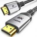 2 x 8K HDMI Cable 6FT,48Gbps High Speed HDMI 2.1 Cables Braided Nylon Cord, 4K@144Hz/120Hz 8K@60Hz eARC HDR10 DTS:X HDCP 2.2 & 2.3 Compatible with PS5/Xbox/Blu-ray/TV/HDTV/Projector/Monitor