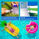 1.5 x 41 Pool Pump Replacement Hose, 2-Pack Above-Ground Pool Hoses with 4 Stainless Steel Clamps, Compatible with Intex, Coleman, Summer Waves Pool Pumps & Filters (2 PACK Blue)