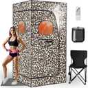 Portable Sauna Box for Home with 3L Steamer, Max 140 Full Body Steam Sauna Tent with Remote Control, 9 Levels 7-Min Quick Heat Folding Chair Waterproof Mat, Indoor Outdoor Use 5.9 * 2.92 * 2.95 ft