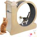 homegroove Cat Wheel, Upgraded Cat Wheels for Indoor Cats, 43.3 W Cat Exercise Wheel Treadmill for Kittys Longer Life, Large Cat Running Wheel for Fitness Weight Loss