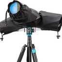 Professional Waterproof Camera Rain Cover for Canon for Nikon for Sony for Fujifilm and More DSLR Mirrorless Cameras with Lens, Camera Accessories for Photography (BLACK)