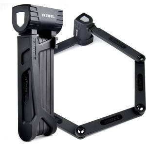RBRL Bicycle Lock, 2.95 Ft Folding Locks, Heavy Duty Anti-Theft Chain Lock with Keys and Case for Bikes, E-Bikes or Scooters