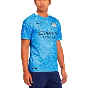 PUMA Men's Manchester City 2020-21 Home Jersey (Small) Team Light Blue-Peacoat