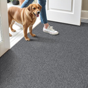 LUMI Indoor Door Mat 36"x56", Ultra Thin Low Profile Non-Slip Doormat for Home Entrance, Absorbent & Stain-Resistant Welcome Mats, Washable Entryway Mat for Front Door, Patio, Porch, Grey