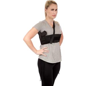 Shoulder Holster for Deep Concealment Underarm Gun Holster for Men and Women, Fits Most Handguns, Black (L - Left Draw)