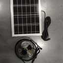 6-Inch Solar Powered Fan, 15W Solar Panel Power Fans for Greenhouse or Chicken Coop Air Circulation Cooling, 2350 RMP High velocity, 40 dB Queit Operation (Black)