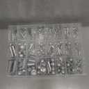 Waltool 312Pcs M2.5 M3 M4 M5 M6 M8  10mm 14mm 20mm 25mm Solid Aluminum Brazier Head Rivets, Round/Dome Head Rivet for Aircraft Trailer Boat Building