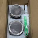 Seed Sprouting Jar Kit - 2 Wide Mouth Mason Jars with 316 Stainless Steel Sprouting Lids Covers, Drip Tray and Stand for Growing Broccoli Alfalfa Beans Sprout (Two Jars)