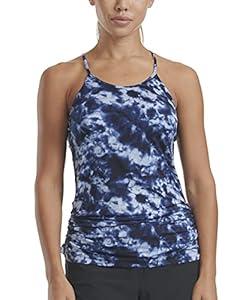 Spalding Women's Active Shirred Side Tank Top, Regular and Plus Size, Medium 