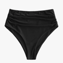ZAFUL Women High Waisted Bikini Bottoms Ruched Swimsuit Bottom Tummy Control Bathing Suit Bottoms M