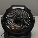 Battery Operated Fan for Dewalt 20V Max Battery, 5.7m/s High Speed Rechargeable Portable Fan with USB Powered & 4 Speed & 2 Light for Camping, Workshop, Garage, Jobsite (Not Included Battery) - Black