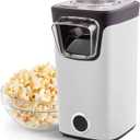 DASH Turbo POP Popcorn Maker with Measuring Cup to Portion Popping Corn Kernels + Melt Butter, 8 Cup Popcorn Machine - White