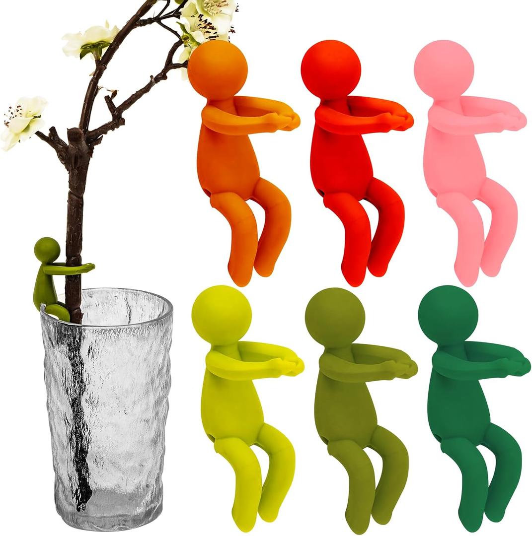 6 Pcs Plant Propagation Friends, Plant Propagation Buddy, Plant Cutting Holder for Shoots, Sprouts and Stems, Cute Plant Propagation Support Growth Tool for Indoor Garden (Green Red)