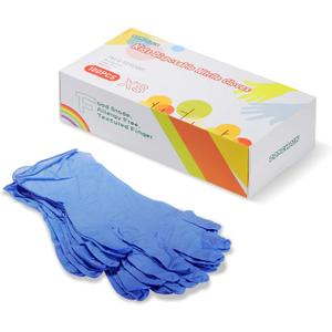 Kids Gloves Disposable for 4-10 Years - Latex and Powder Free - for Kids Festival Preparation, Crafting, Painting, Gardening (Purple)