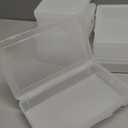 6 Pack Rectangular Clear Plastic Storage Containers Box with Hinged Lid for Beads and Other Small Craft Items (6.1 x 2.56 x 1.18 inch)