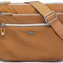 ETidy Casual Nylon Shoulder Bag For Women Waterproof Lightweight Crossbody Purse Hobo Bag (Yellow Upgrade)