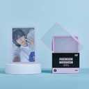 Mandu Deco Colored Border Toploaders for Kpop Album Photocards, 2.5" x 3.5" (Pack of 25) (Lilac)