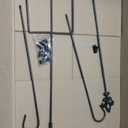 Evergreen Fleur-de-Lis Dual Arm Metal Garden Flag Stand - 32" W x 43" H