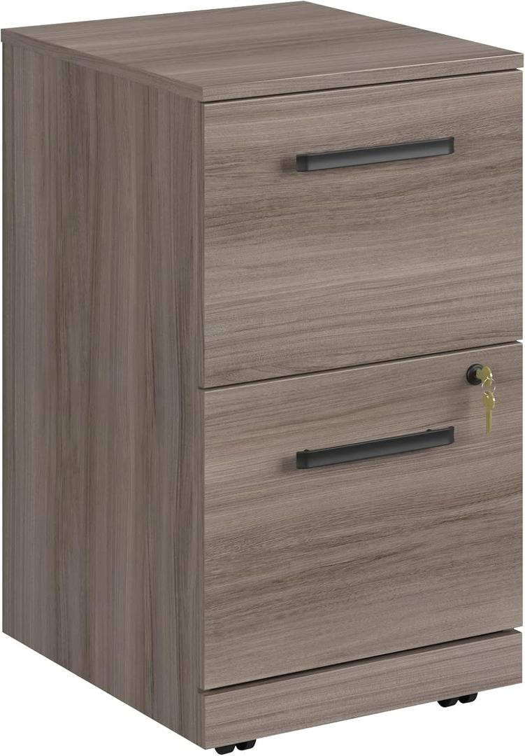 OfficeWorks by Sauder Affirm 2-Drawer Moblie File, L: 15.55'' x W: 19.45'' x H: 28.43'', Hudson Elm