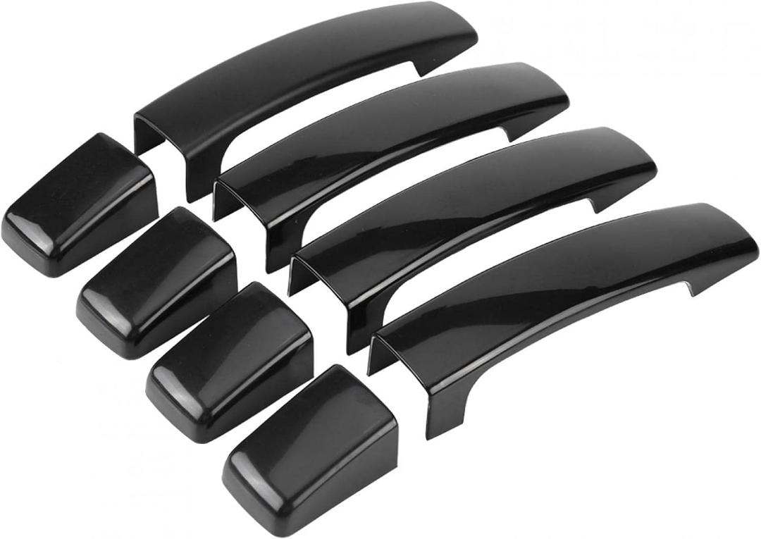 KIMISS 4pcs Glossy Black Exterior Door Handle Cover for Land Rover Freelander 2 LR2 (2006-2010 Pre-Facelift), Discovery 3 LR3 (2005-2009), Range Rover Sport (2005-2009 Pre-Facelift)