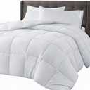 COHOME Quilted Twin/Twin XL Comforter - All-Season Down Alternative Duvet Insert - Luxury Hotel Cooling Pure White Comforter with Anti-Clump Tech & 8 Tabs - Reversible 64"x88"