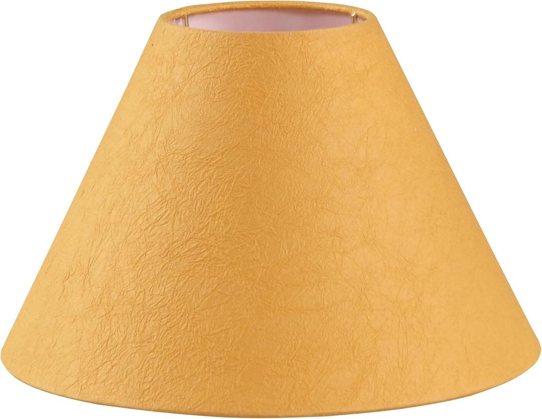 Aspen Creative 56041, Hardback Empire Transitional UNO Lamp Shade, Orange Parchment Wrinkled Paper, 4" Top x 10" Bottom x 7" Slant Height, Slip 33mm Aspen Creative 56041, Hardback Empire Transitional UNO Lamp Shade, Orange Parchment Wrinkled Paper, 4" Top x 10" Bottom x 7" Slant Height, Slip 33mm