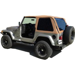 RAMPAGE PRODUCTS Rampage Frameless Trail Top | Vinyl, Spice Denim Color with Tinted Windows | 109517 | Fits 1997 - 2006 Jeep Wrangler TJ