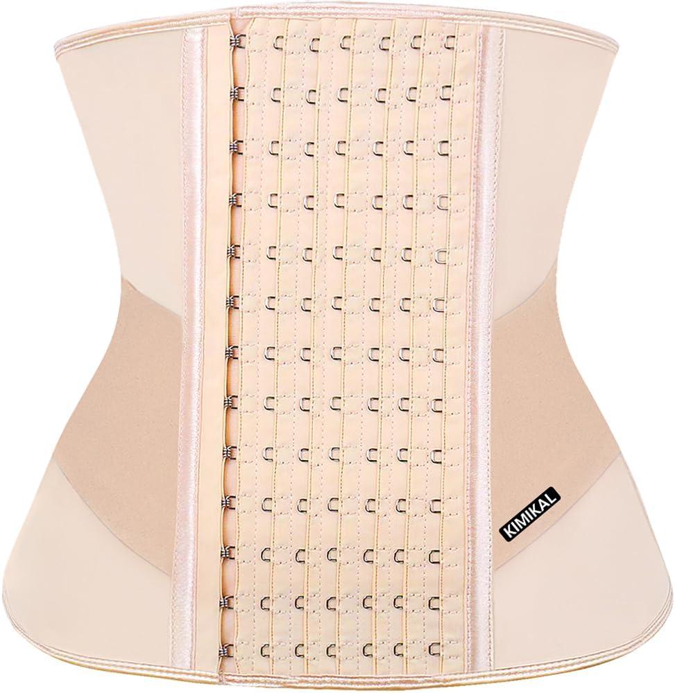 KIMIKAL Women Waist Trainer Corset Belt: Under Clothes Sport Tummy Control Long Torso Shapewear (Small, Skin)