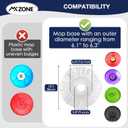Spin Mop Replacement Head 5 Pack Magic Mop Refill for Hurricane 360 Systems, Microfiber Spin Mop Head, Round Shape Standard Universal Size