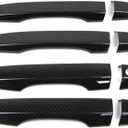 Dreamseek Door Handle Cover for 10th Gen Honda Civic 2016 2017 2018 2019 2020 2021 Sedan Hatchback Exterior Chrome Molding Trim Carbon Fiber Style (w/o Smart Keyhole)