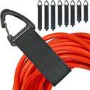 Extension Cord Organizer(8 Pack), Extension Cord Holder for Garage Organization and Storage, Heavy Duty Storage Straps for Cables, Hoses and Ropes, with Triangle Buckle for Hanging, Design Patent