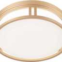 12.5 Inch LED Flush Mount Ceiling Light Fixture, 26W, Super Bright 1700 Lumens, 3 Color 3000K/4000K/5000K, Dimmable Ceiling Lamp for Bedroom Hallway Bathroom Kitchen (Gold)