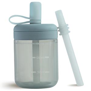 Moonkie Baby Straw Cup | Silicone Toddler Sippy Training Cup With Straw Lid | BPA-Free Drop-Proof Cup | Baby Led Weaning | 6 Months+, 5 oz, 1 Pack