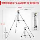 YAMATIC Impact Sprinkler on Tripod Base, 360 Degree Large Area, Heavy Duty Adjustable Pulsator Sprinkler for Lawn Yard and Grass, Spray up to 20-90ft, Brass Head, 2Pcs
