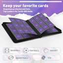 Toploader Binder,Trading Card Binder Storage Hold up 288 Cards 9-Pocket Top Loader Binder with Sleeves for 3"x4" Rigid Toploaders Hard Cases (9Purple6), 15.5 x 13 inches
