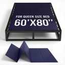 10mm Bunkie Board (60x80Large Queen Size) | Lightweight Design, Low Profile Bed Support, Breathable, Noise Minimizing, Moisture Resistant, Split Fully Assembled | Bed Support