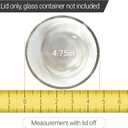 Replacement Lids fits Pyrex 2-Cup Glass Food Storage Container Bowls, 5-Inch Plastic Round Lids Covers for Pyrex 7200-PC, Airtight & Leakproof (10-Pack, Red)