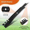 942-0616 Mower Blade Fits for Cub-Cad et 42" Deck XT1-LT42, XT2-LX42, 942-04308-X Mulching Blades Compatible with Super Bronco 42 Hydro, TB42, Craftsman T1000, T1200, Replace 942-04126-X