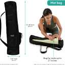 Yoga Mat Bag Crossbody Gym Bag for Women & Men, Waterproof Travel Carrier Fits Thick Yoga Mat, Multi Pocket Storage with Strap Holder, Shoulder Carry for Fitness Pilates Exercise