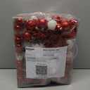 Joiedomi 133 Pcs Red & White Assorted Christmas Ornaments, Shatterproof Christmas Balls Ornaments, Xmas Hanging Decor for Tree Wreath Garland Holidays Indoor/Outdoor Party and Events