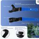 4PS Tub Drain Remover Wrench Removal Tool,Black 10" Adjustable Plumbers Wrench,Adjustable Pin Spanner for Angle Grinder Machine,Faucet Wrench