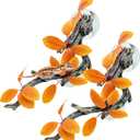 Fhiny Snake Climbing Branch, 2 PCS Resin Reptile Branches for Climbing with Suction Cups Reptile Tank Decor Accessories Frog Terrarium Plants for Corn Snake Frog Bearded Dragon Lizard Gecko