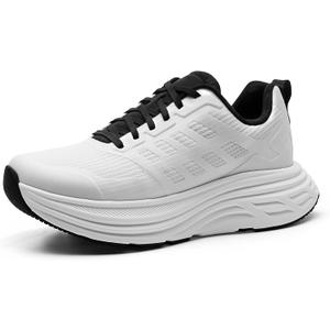 NORTIV 8 Women's Walking Shoes Cushion Running Tennis Shoes Active Float Non-Slip Comfortable Breathable Workout Gym Sports Athletic Fashion Sneakers (6.5, White)