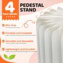 HeiMma 6 Pack Buffet Risers, Foldable Accordion Food Display Risers with Acrylic Disc, Dessert Table Display Set, Cardboard Paper Cupcake Cake Stand for Party Cylinder Stands for Parties Drink Collectibles Jewelry Figures, White