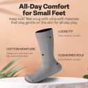 2 x Debra Weitzner Kids Cotton Socks 4-12 Years Boys & Girls - Black and White Soft Kids Crew Socks Seamless Toe - 6 Pairs