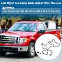 BL3Z-13A409-B Tail Light Lamp Wiring Harness for Ford F-150 2011 2012 2013 2014 3.5L 3.7L 5.0L 6.2L Left and Right Tail Light Bulb Wire Harness