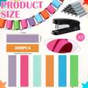 Roowest 300 Sheets EVA Chain Strips with Stapler DIY Colorful Garland