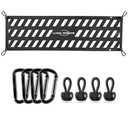 LUCKY STRAPS Tailgate Net for Pickup Truck Bed, 50'' x 15'' Heavy Duty Tailgate Cargo Netting for Small & Mid-Size Truck, Easy-to-use Tailgate Net for Chevy, Ford, Toyota, GMC, Dodge RAM, Jeep (Black)